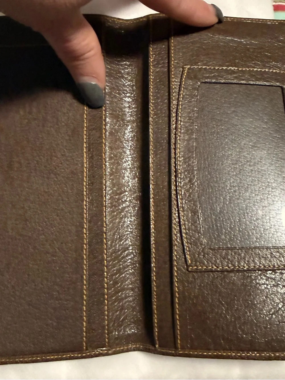 Gucci Vintage Beige GG Monogram Long Bifold Wallet with Brown Trim DUSTY and COA